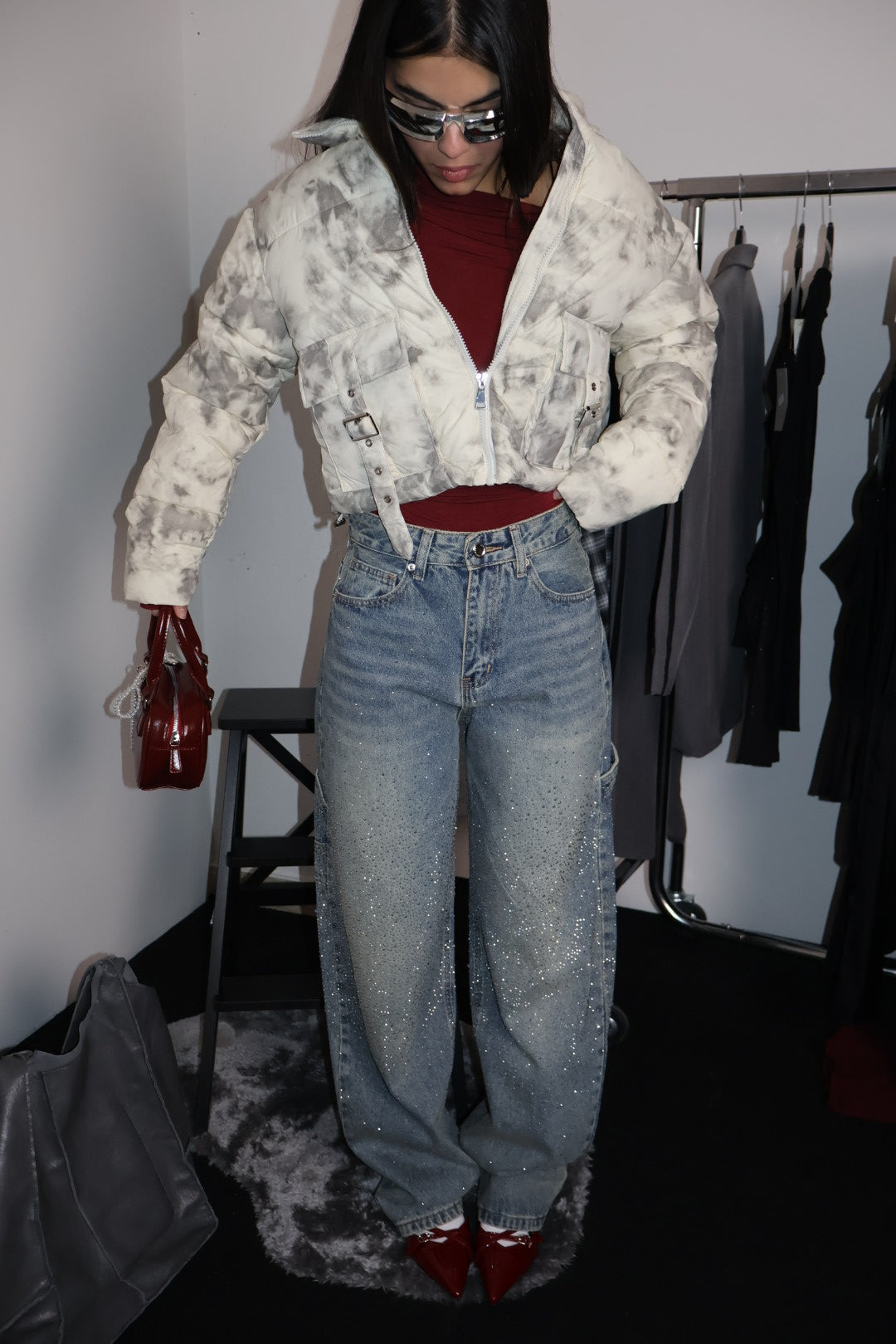 jeans strass over