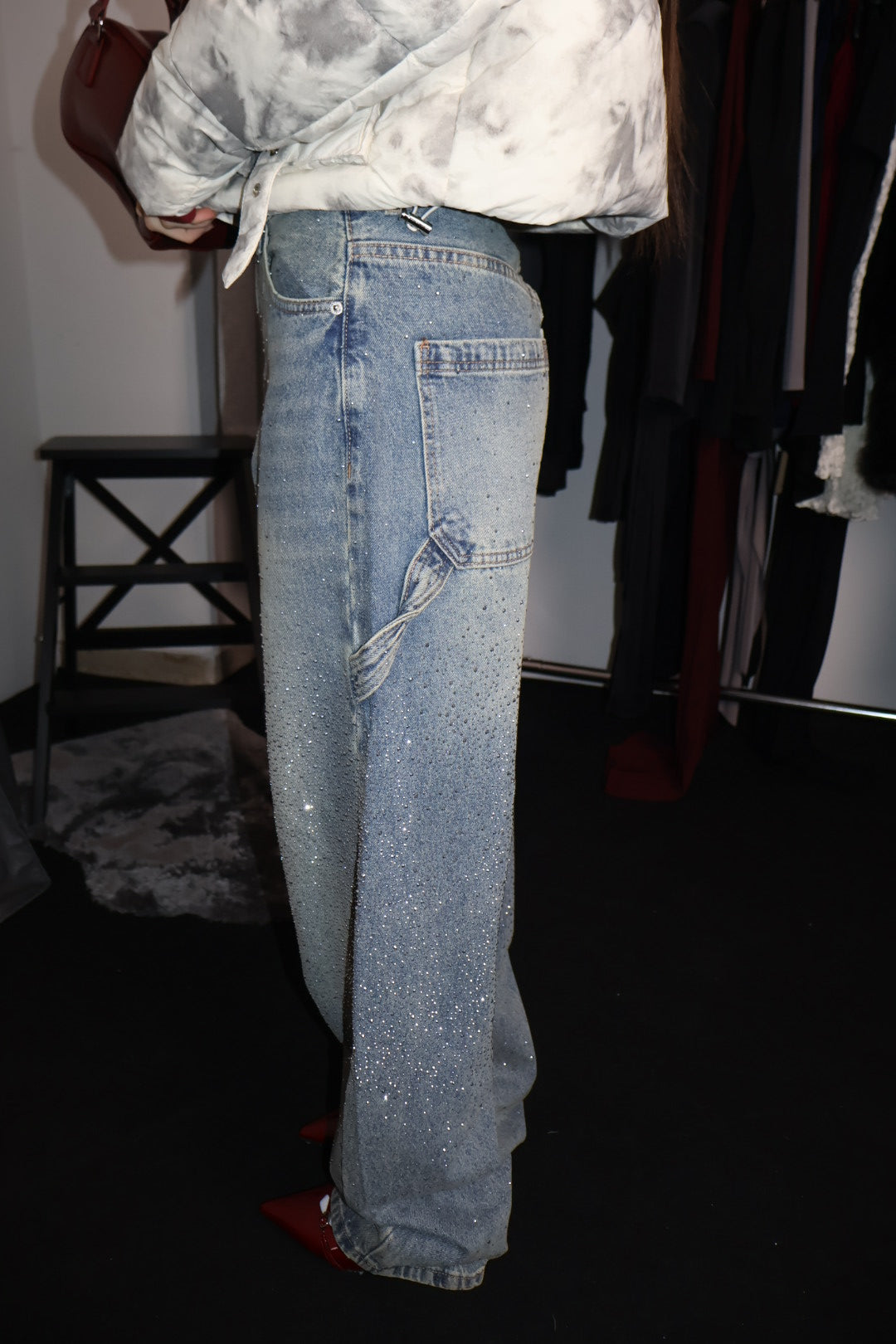 jeans strass over
