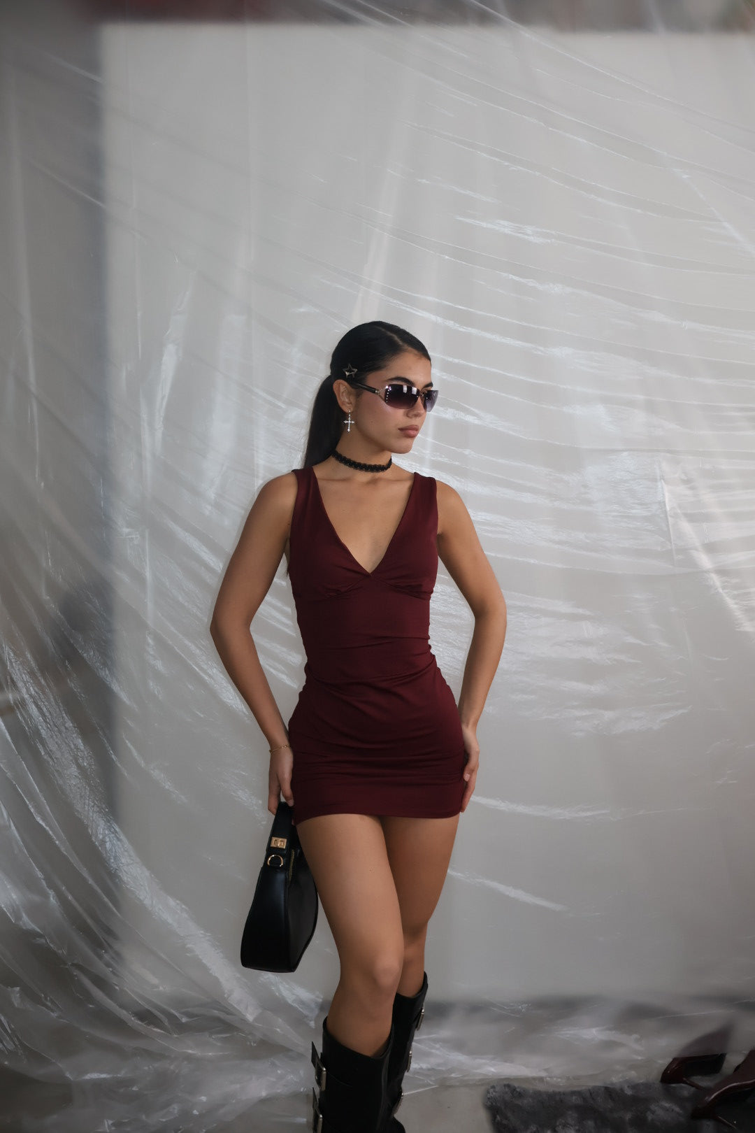 dress salvatutto bordeaux