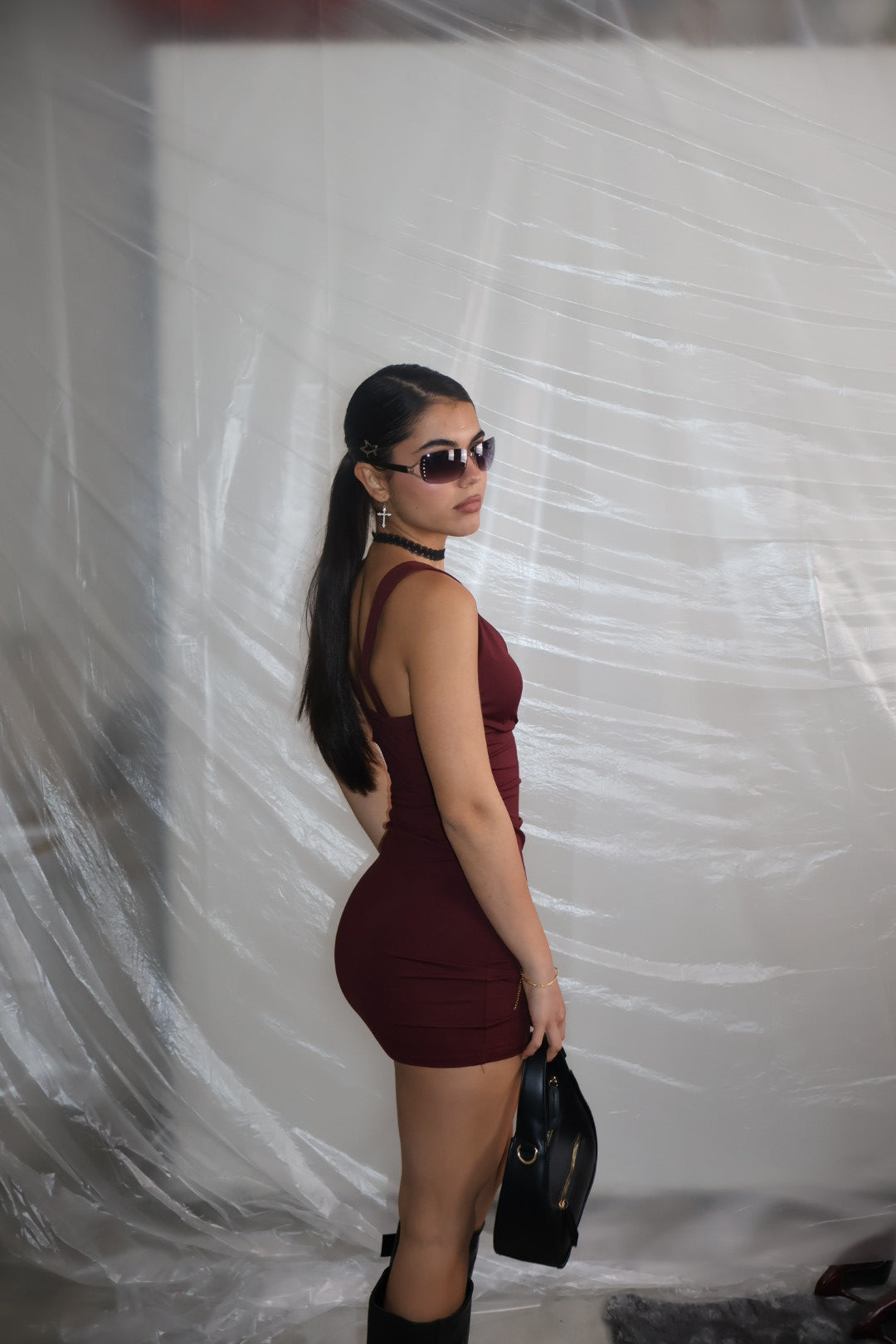 dress salvatutto bordeaux
