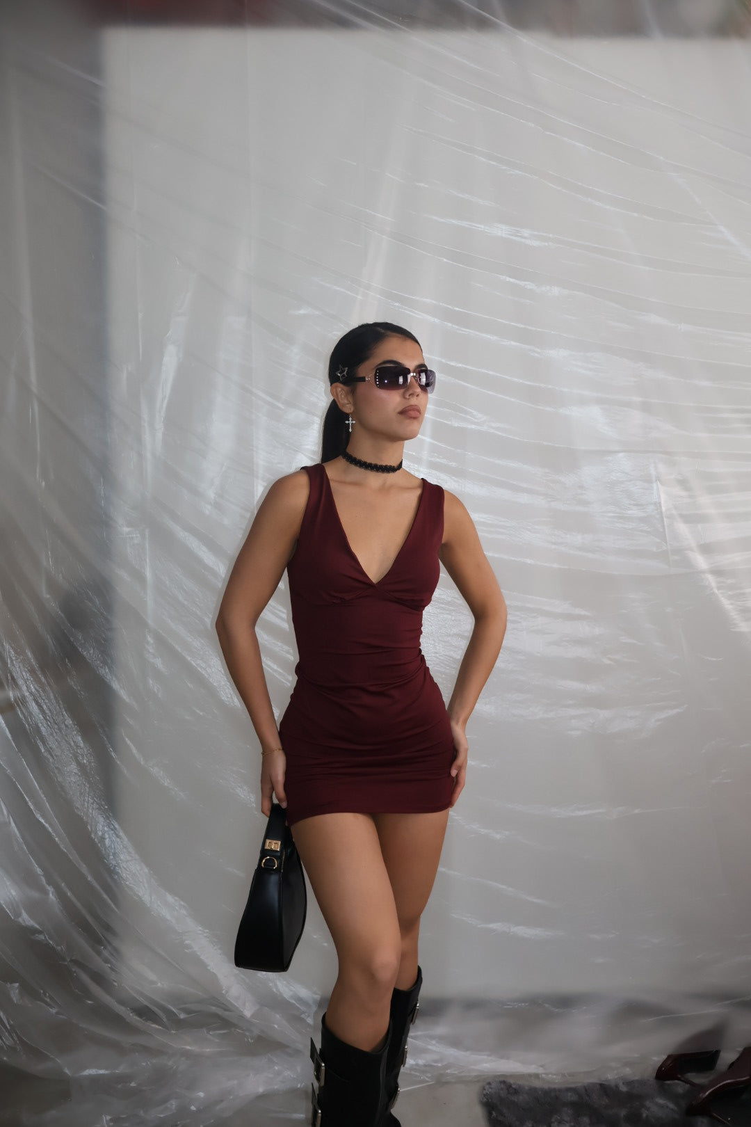 dress salvatutto bordeaux